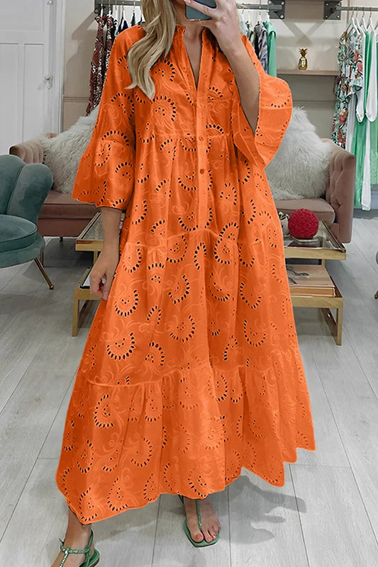 Grace - Elegantes Kleid mit Lochstickerei