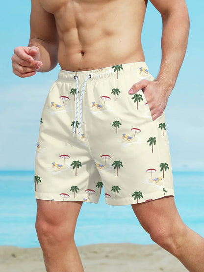 Tom - Strandshorts mit Palmenmuster