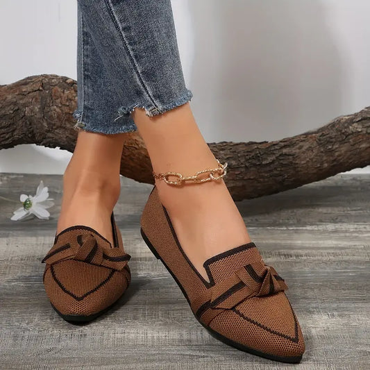 Atarah - Flache Schuhe mit Schleifenknoten für Frauen