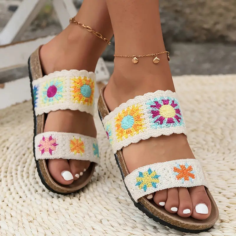 Agatha - Flache Slide-Sandalen für Damen im Sommer