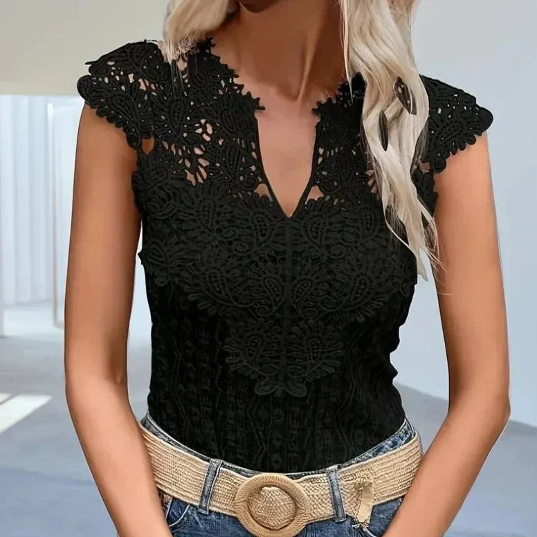 Georgia - Bluse mit Spitzendetail