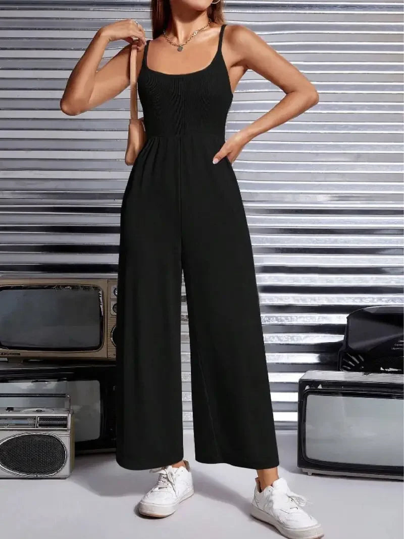 Aurelia - Ärmelloser Jumpsuit mit weitem Bein