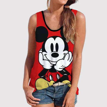 Katherine - Disney Mickey Mouse Print Oberteil