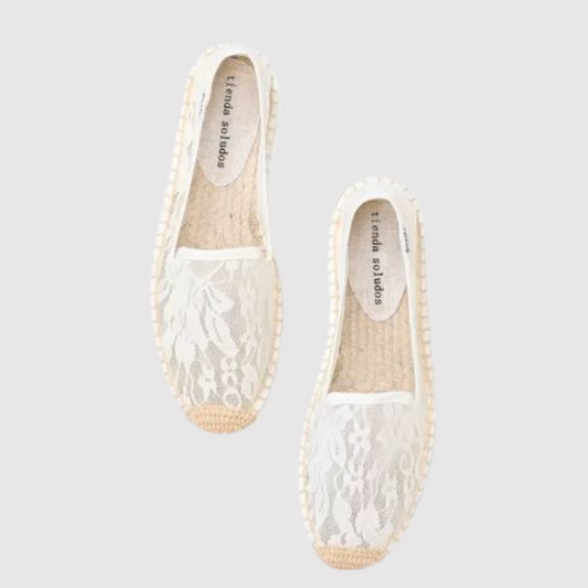 Josephine- Bequeme  Spitze Handmade Woven Emboridery Schuh