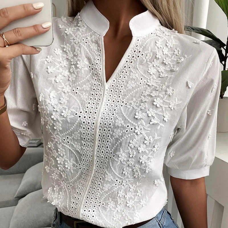 Diana - Stickerei Frauen Bluse