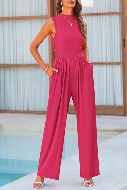 Alma - Jumpsuit mit Rundhalsausschnitt