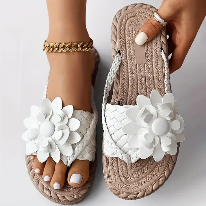 Audrey - Trendiger geflochtener Boho-Slipper