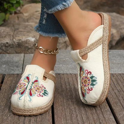 Mabel - Flache Schuhe für Damen mit Blumenmuster