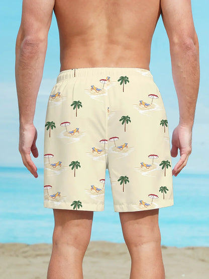 Tom - Strandshorts mit Palmenmuster