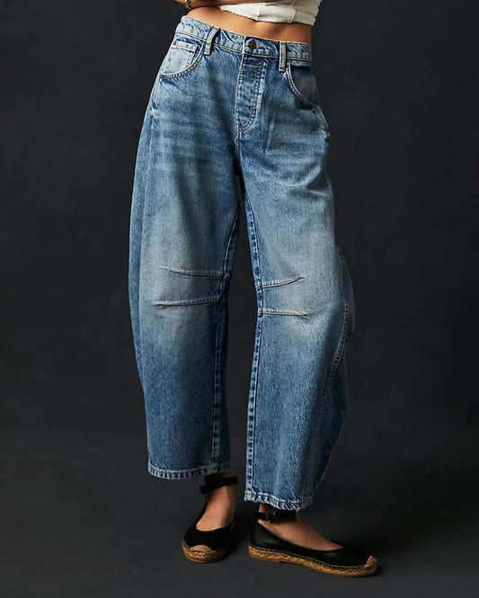 Adeline - Mid Rise Barrel Jeans für Frauen