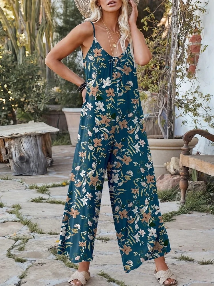 Greta - Ärmelloser bedruckter Jumpsuit