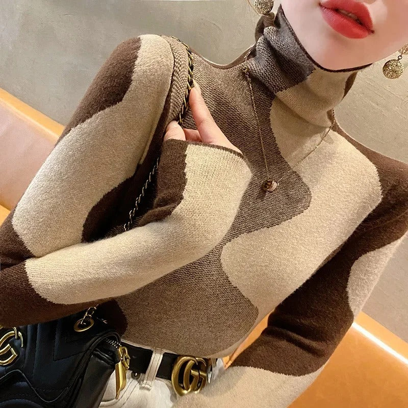 Olive - Eleganter Rollkragenpullover