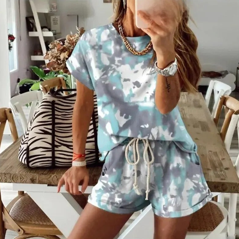 Evelyn - Tie Dye 2 Stück Outfit Sets für Frauen