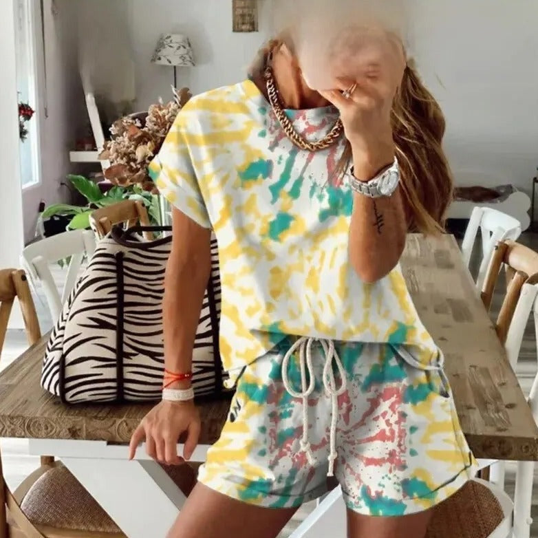 Evelyn - Tie Dye 2 Stück Outfit Sets für Frauen